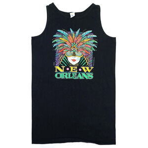 Vintage 90's New Orleans Mardi Gras Long Tank Top One Size